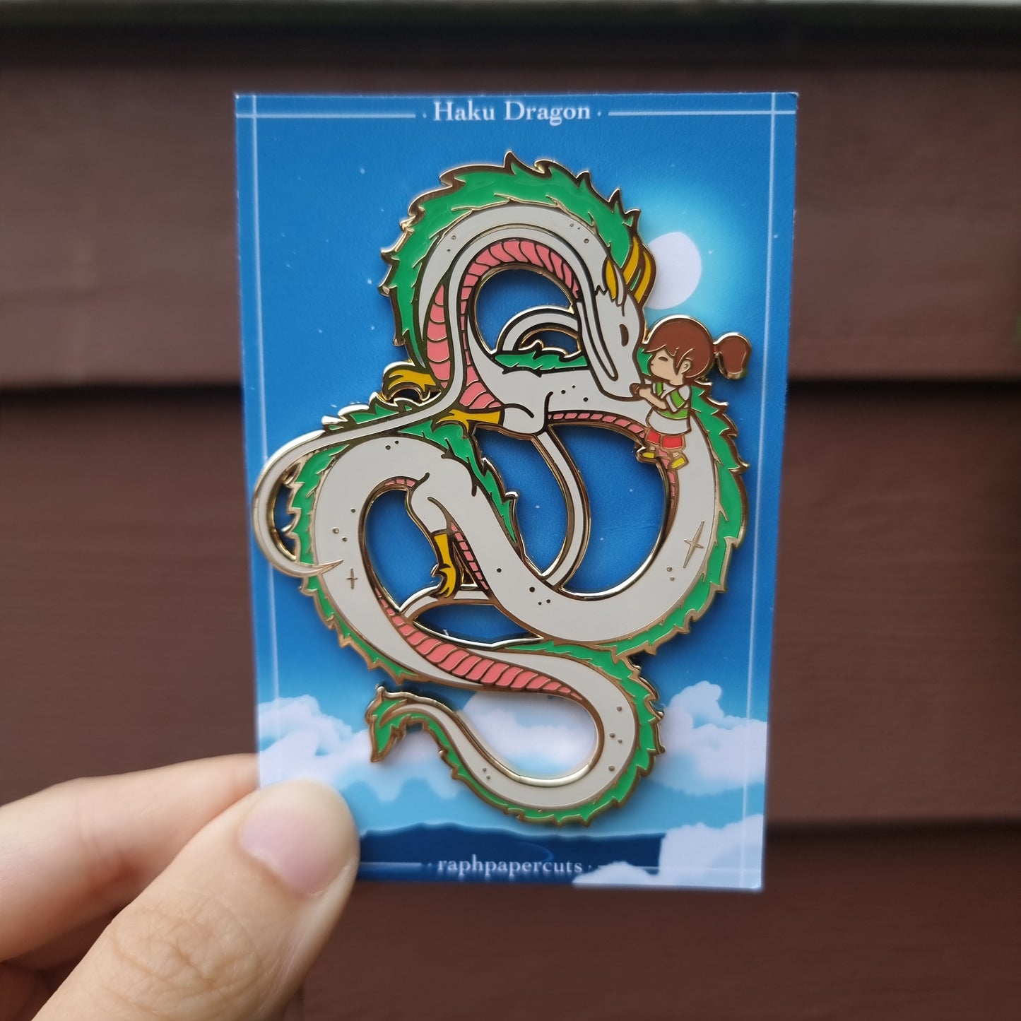 Haku Dragon Enamel Pin