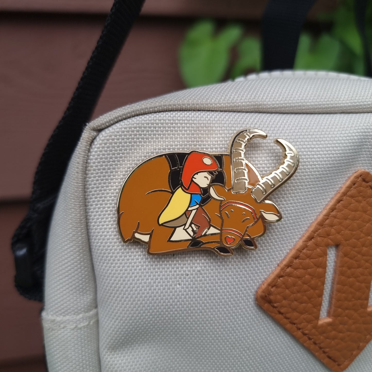 Ashitaka & Yakul Sleeping Enamel Pin