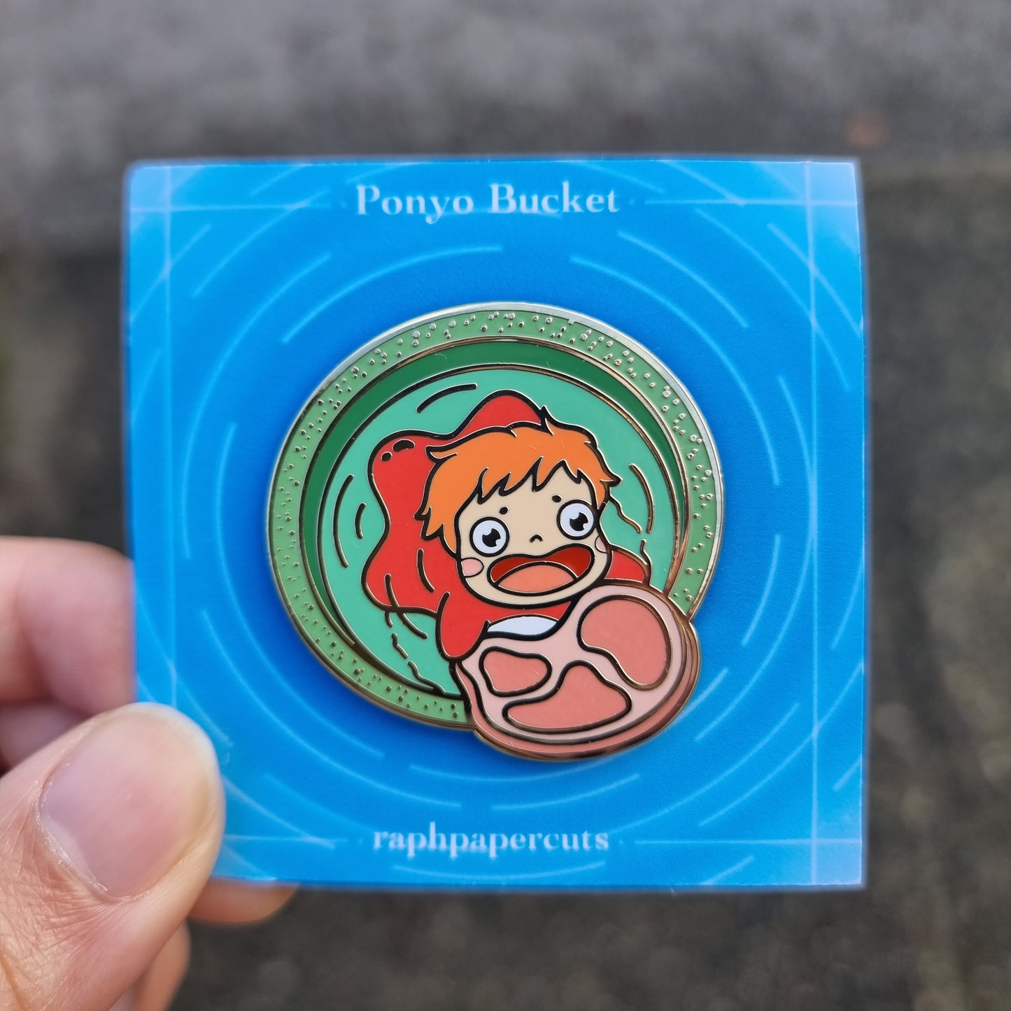 Ponyo Bucket Enamel Pin