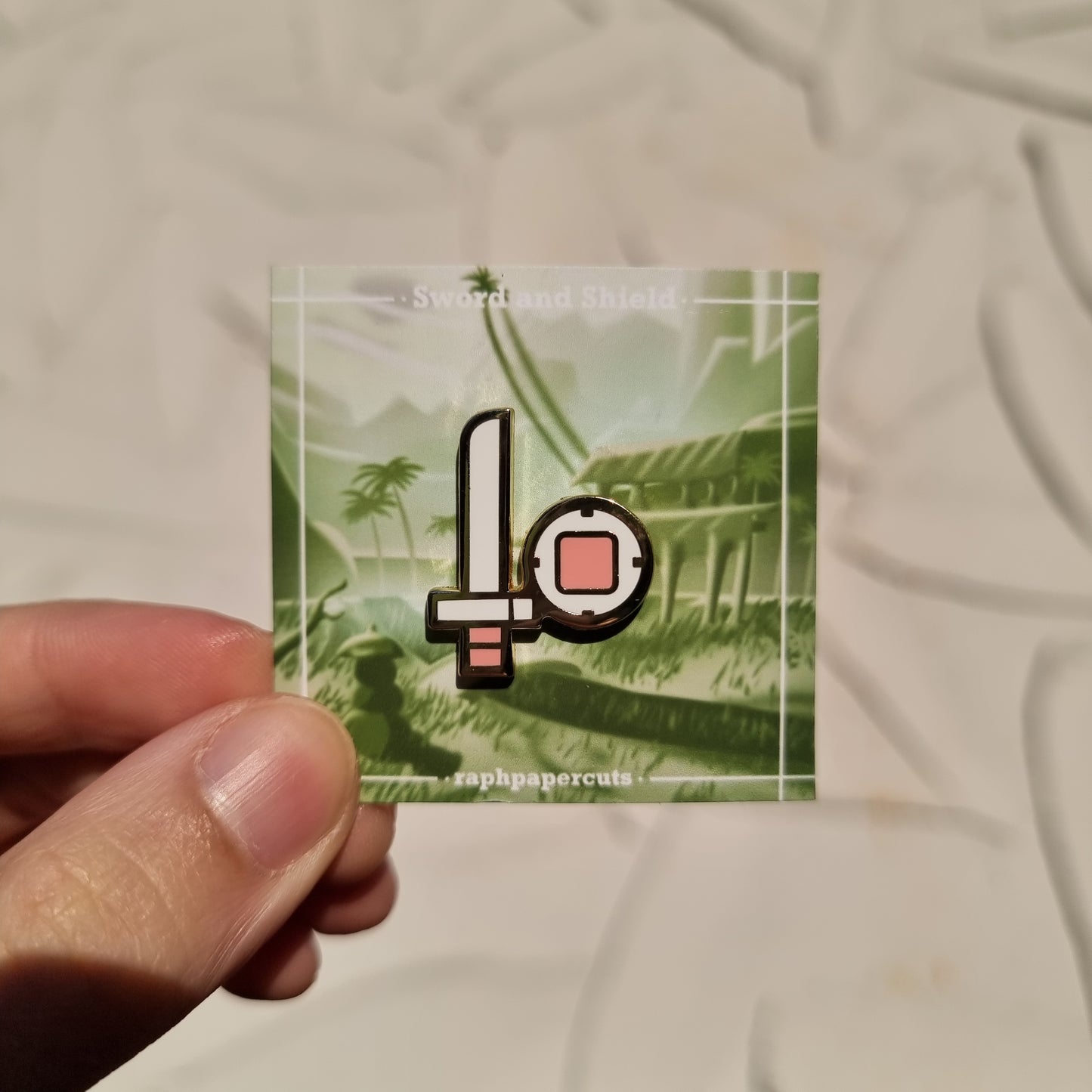Sword & Shield Enamel Pin