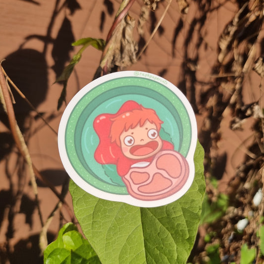 Ponyo Bucket Sticker