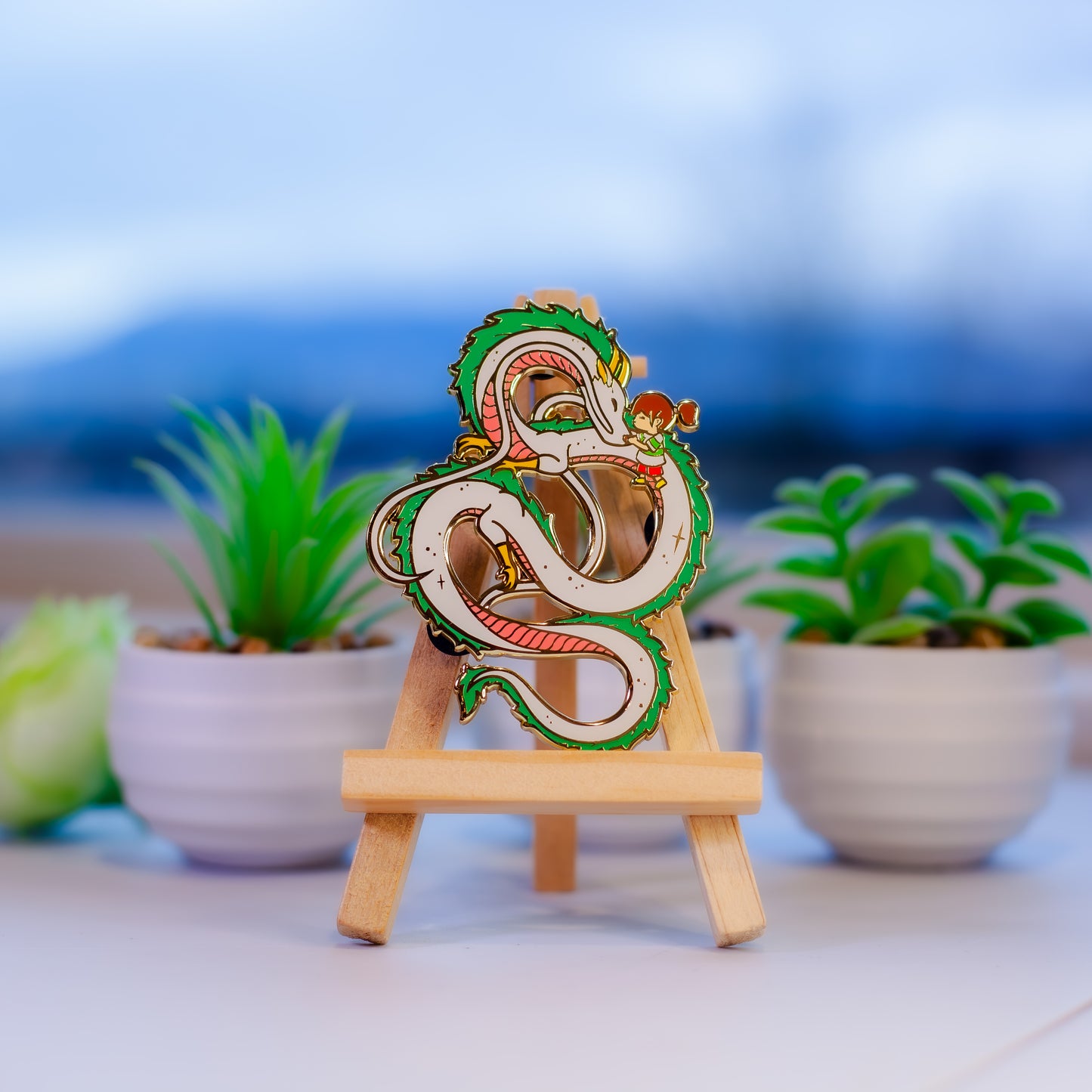 Haku Dragon Enamel Pin