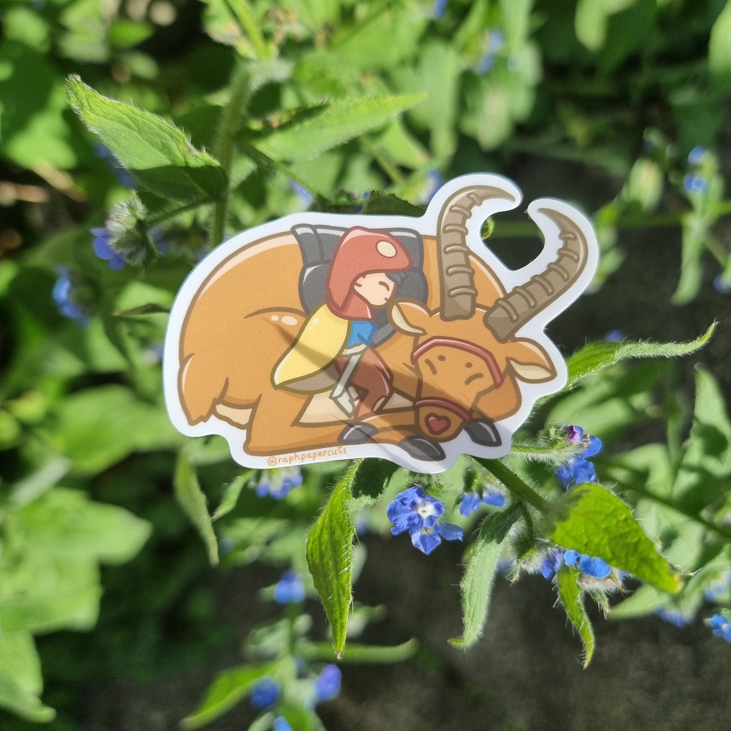 Ashitaka & Yakul Sleeping Sticker