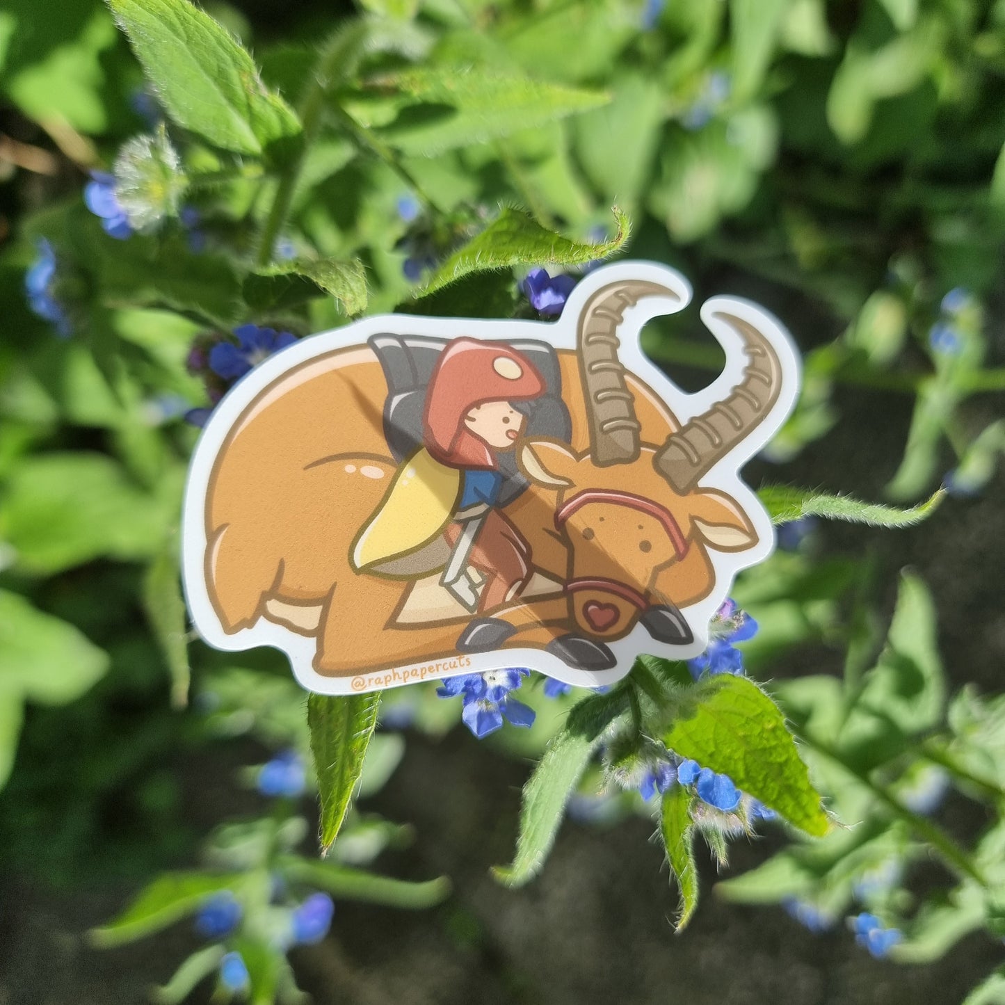 Ashitaka & Yakul Sleeping Sticker